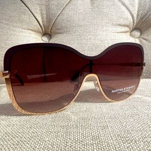 Martha Stewart Chrome Gold and Beige Sunglasses! Brand new with tags! Gorgeous!
